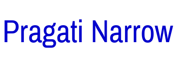 Pragati Narrow шрифт